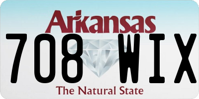 AR license plate 708WIX