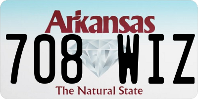 AR license plate 708WIZ