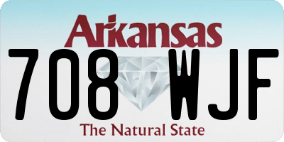 AR license plate 708WJF