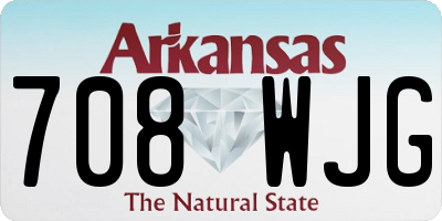 AR license plate 708WJG