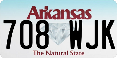 AR license plate 708WJK
