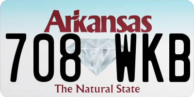 AR license plate 708WKB