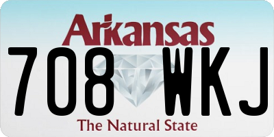 AR license plate 708WKJ