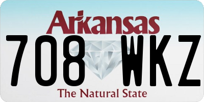 AR license plate 708WKZ