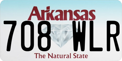 AR license plate 708WLR