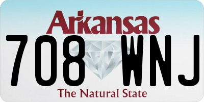 AR license plate 708WNJ