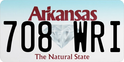 AR license plate 708WRI