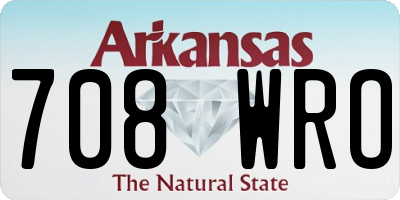 AR license plate 708WRO