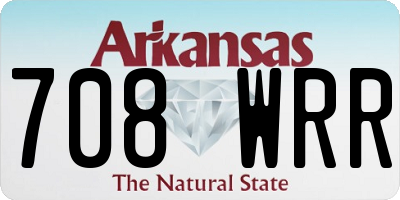 AR license plate 708WRR