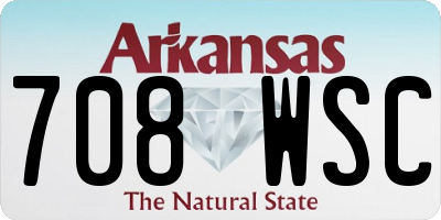 AR license plate 708WSC