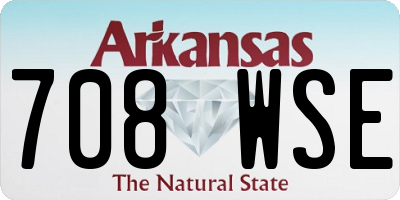 AR license plate 708WSE