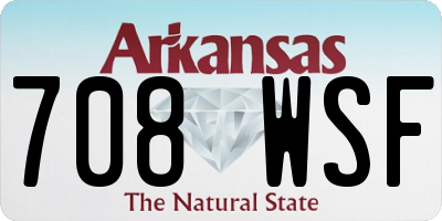 AR license plate 708WSF