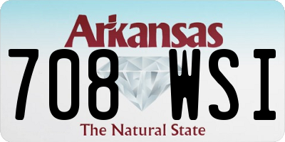 AR license plate 708WSI