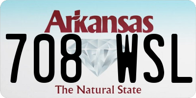 AR license plate 708WSL