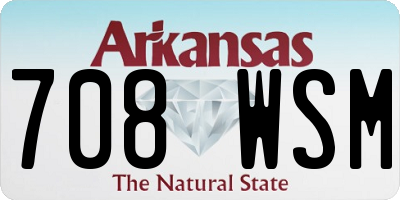 AR license plate 708WSM