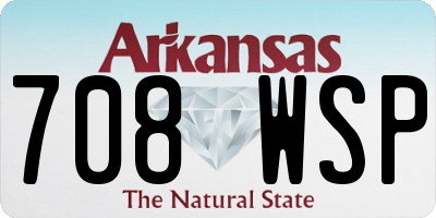 AR license plate 708WSP