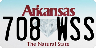 AR license plate 708WSS