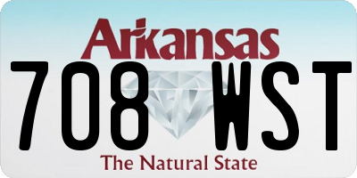 AR license plate 708WST