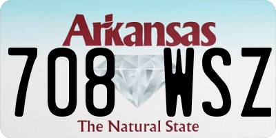 AR license plate 708WSZ