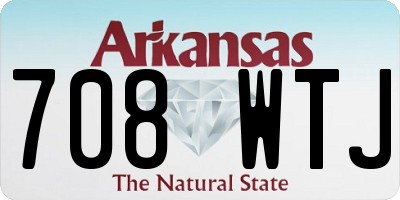 AR license plate 708WTJ