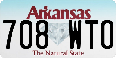 AR license plate 708WTO