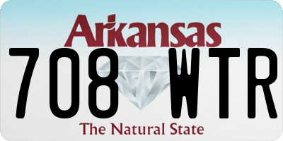 AR license plate 708WTR