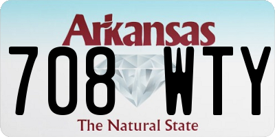 AR license plate 708WTY