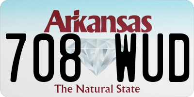 AR license plate 708WUD