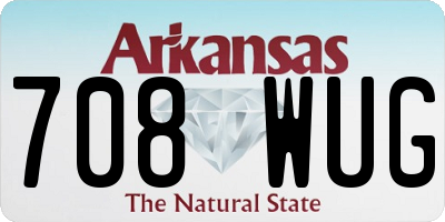AR license plate 708WUG