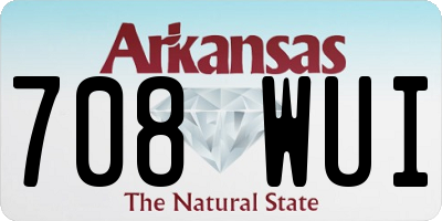 AR license plate 708WUI