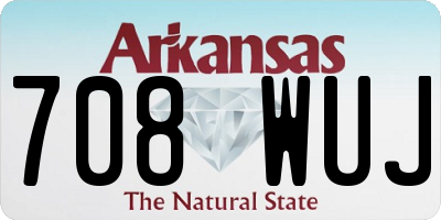 AR license plate 708WUJ