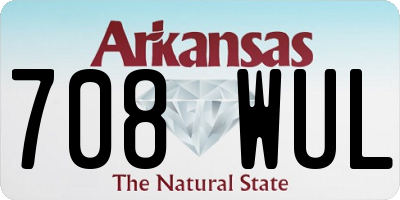 AR license plate 708WUL