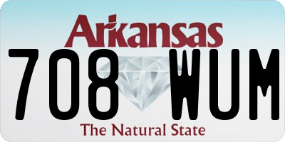 AR license plate 708WUM