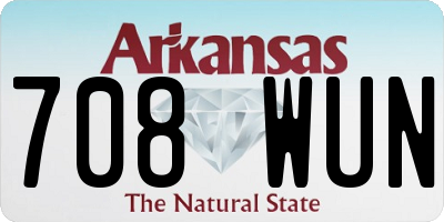 AR license plate 708WUN