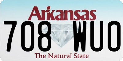 AR license plate 708WUO