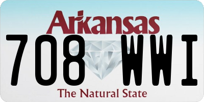 AR license plate 708WWI