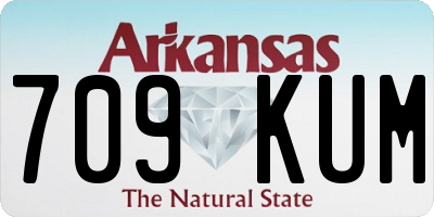 AR license plate 709KUM