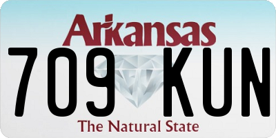 AR license plate 709KUN