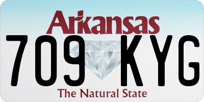 AR license plate 709KYG