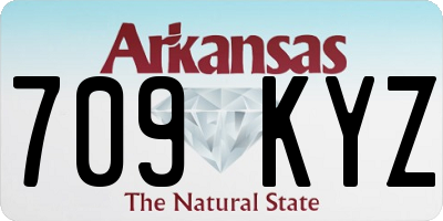 AR license plate 709KYZ