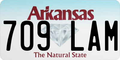 AR license plate 709LAM