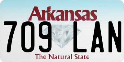 AR license plate 709LAN