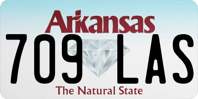 AR license plate 709LAS