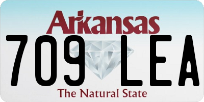 AR license plate 709LEA