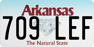 AR license plate 709LEF