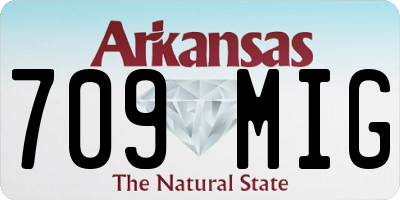 AR license plate 709MIG