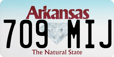 AR license plate 709MIJ