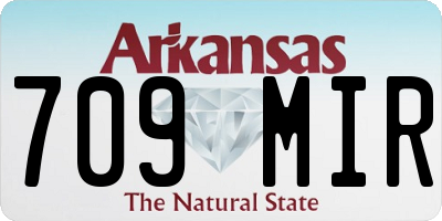 AR license plate 709MIR