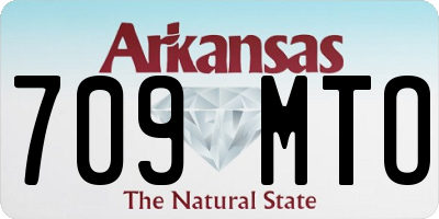 AR license plate 709MTO
