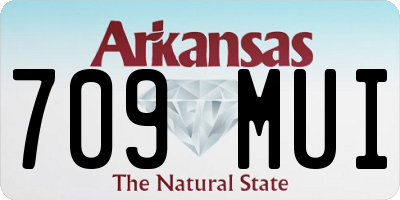 AR license plate 709MUI